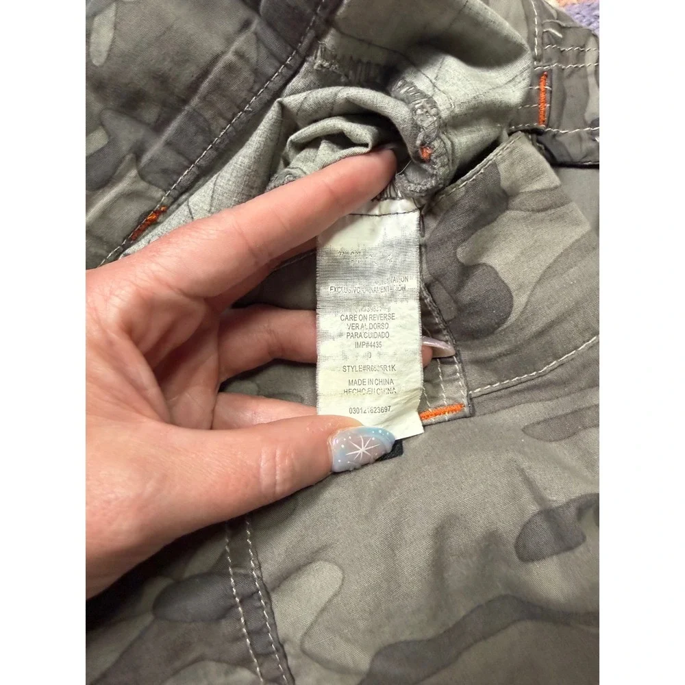 Rewind Y2K‎ Camo Midi Skirt Low Rise Cargo Style Gray Camouflage